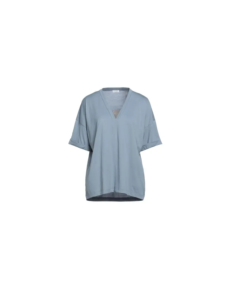 Brunello Cucinelli TOPS - T-shirtsauf YOOX.COM Blaugrau