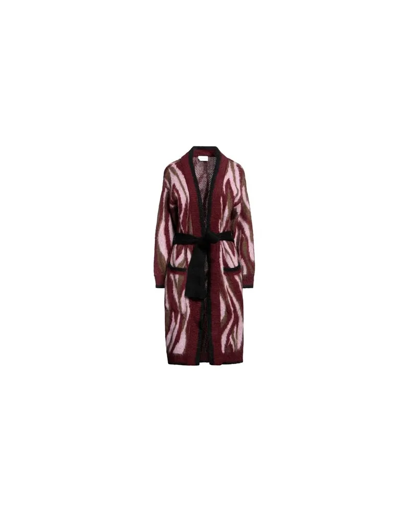 NENETTE STRICKWAREN - Strickjackenauf YOOX.COM Bordeaux