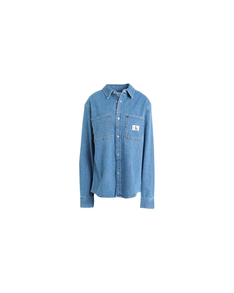 Calvin Klein TOPS - Jeanshemdenauf YOOX.COM Blau