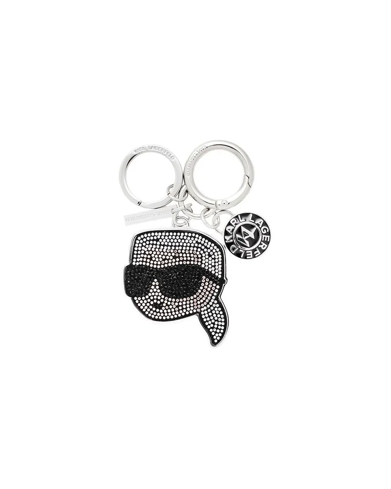 Karl Lagerfeld K/IKONIK 2.0 RHNSTNS KEYCHAIN - Kleinlederwaren - Schlüsselanhängerauf YOOX.COM Silber