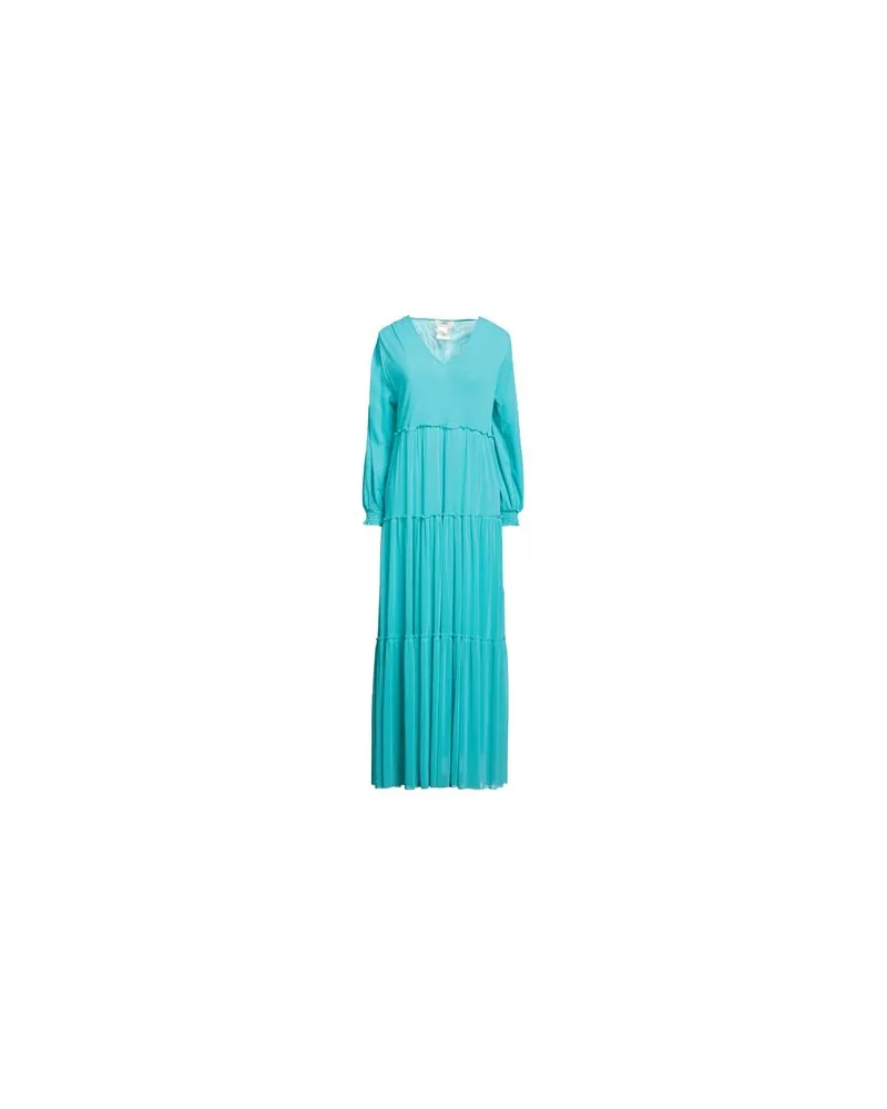 FUZZI KLEIDER - Maxi-Kleiderauf YOOX.COM Tūrkis