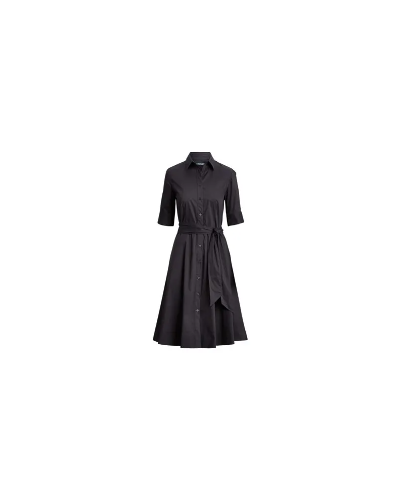 Ralph Lauren COTTON-BLEND SHIRTDRESS   - KLEIDER - Midi-Kleiderauf YOOX.COM Schwarz