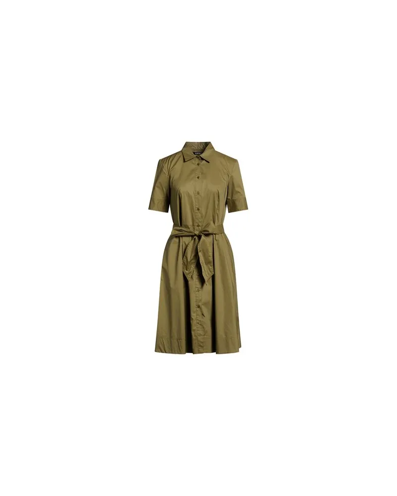 Ralph Lauren COTTON-BLEND SHIRTDRESS   - KLEIDER - Midi-Kleiderauf YOOX.COM Militärgrün