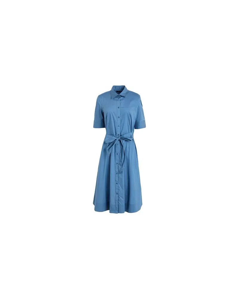 Ralph Lauren COTTON-BLEND SHIRTDRESS   - KLEIDER - Midi-Kleiderauf YOOX.COM Taubenblau