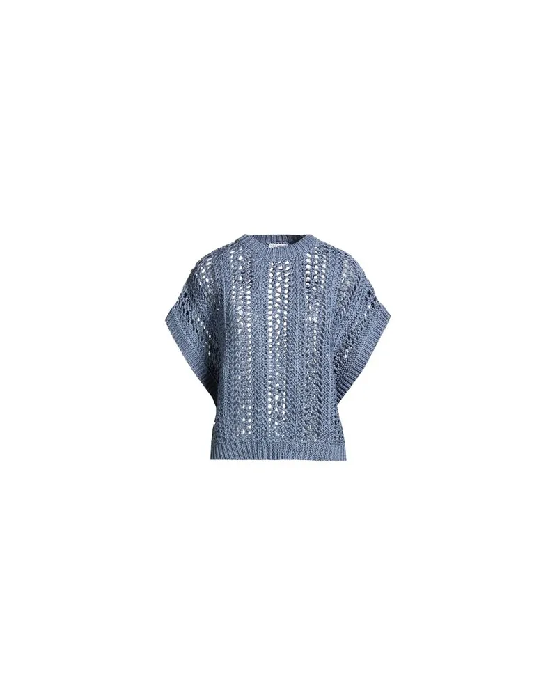 Brunello Cucinelli STRICKWAREN - Pulloverauf YOOX.COM Taubenblau