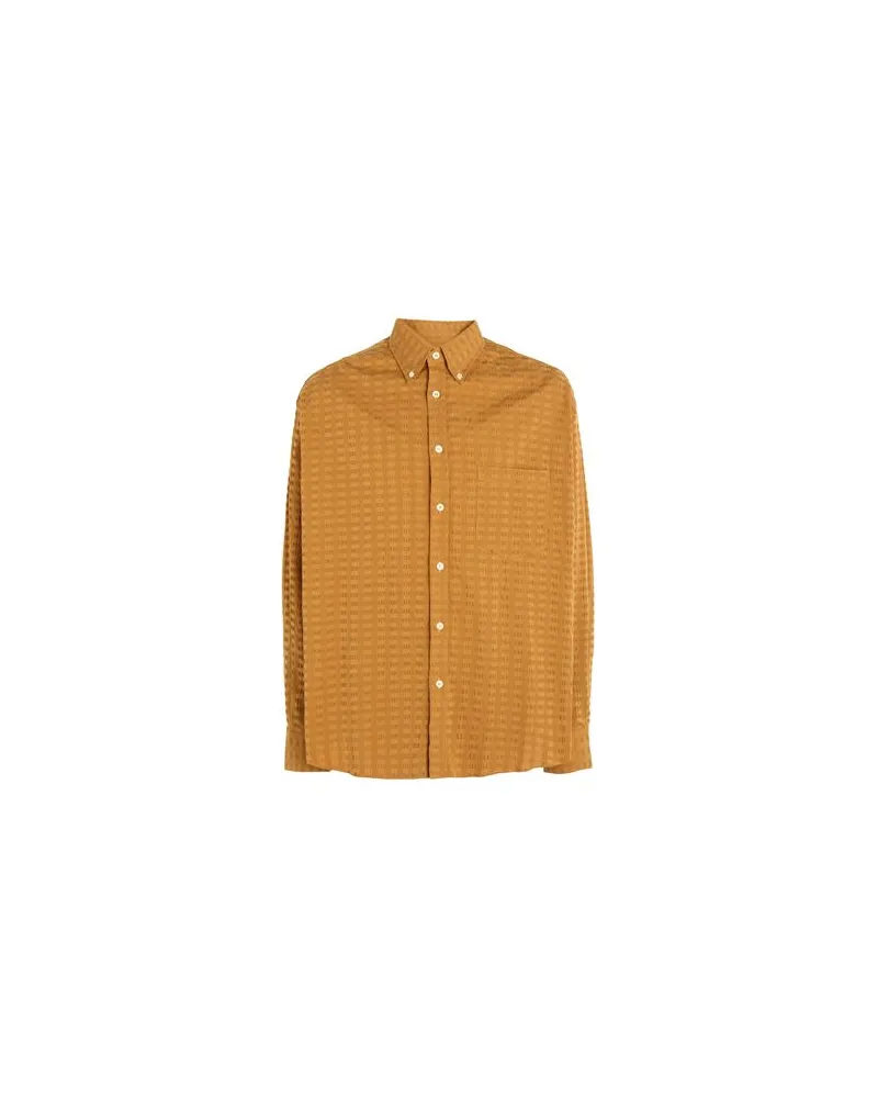 LC23 SEERSUCKER COTTON SHIRT   - TOPS - Hemdenauf YOOX.COM Kamel