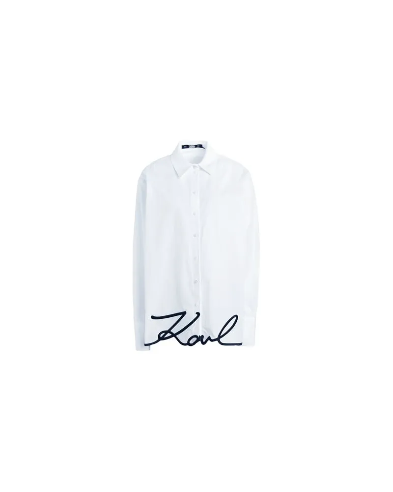 Karl Lagerfeld KARL HEM SIGNATURE SHIRT - TOPS - Hemdenauf YOOX.COM Weiß
