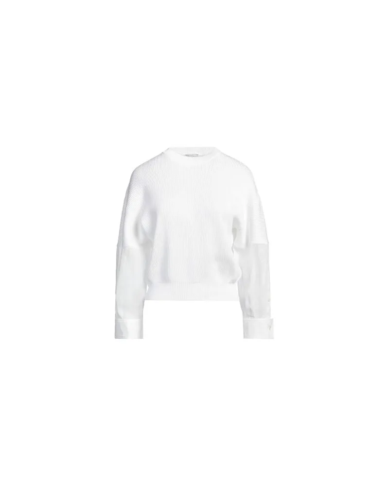 Brunello Cucinelli STRICKWAREN - Pulloverauf YOOX.COM Weiß