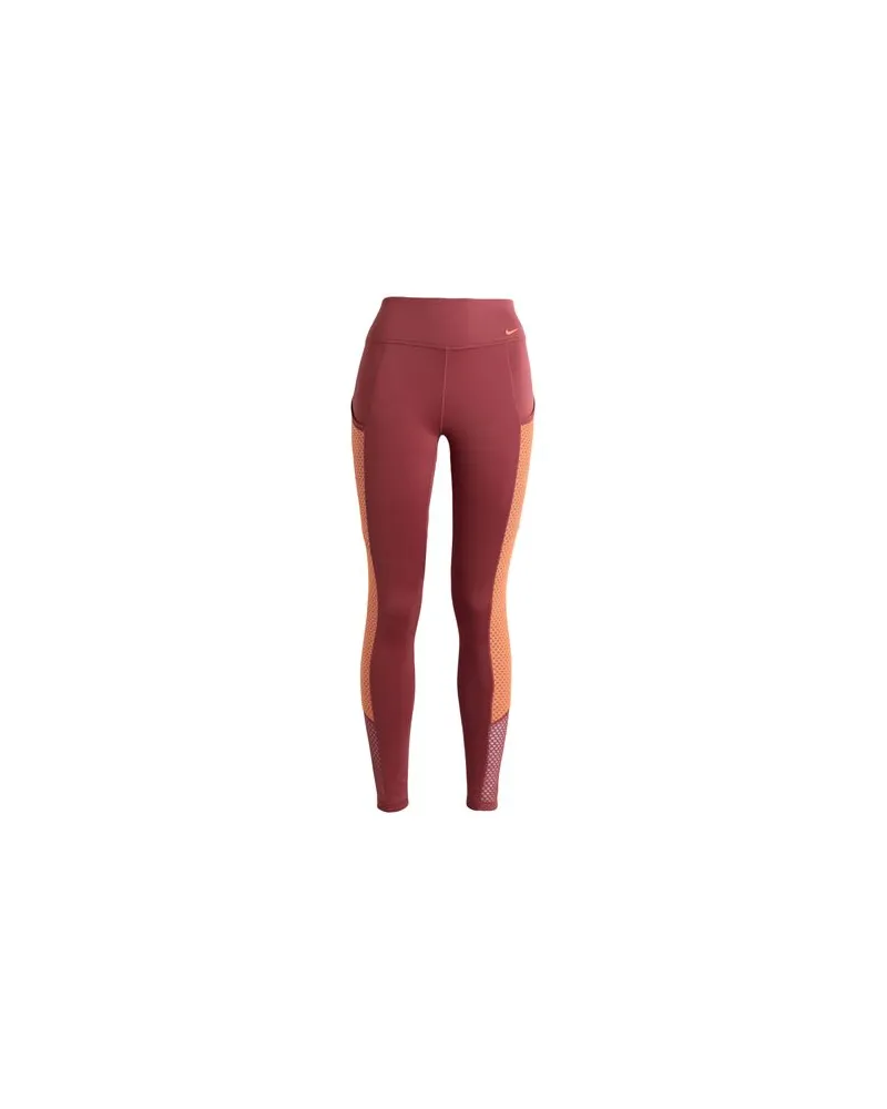 Nike W NK ONE TF MR TGHT FEMME  - HOSEN & RÖCKE - Leggingsauf YOOX.COM Ziegelrot