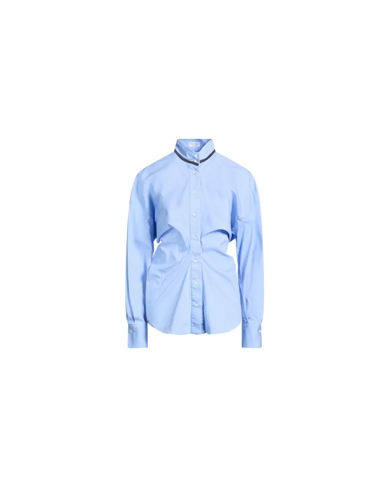 Brunello Cucinelli TOPS - Hemdenauf YOOX.COM Hellblau