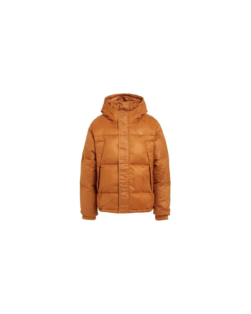 Puma MMQ Faux Leather Down Jacket - MMQ Faux Leather Down Jacket - JACKEN & MÄNTEL - Pufferjacken & Daunenjackenauf YOOX.COM Kamel