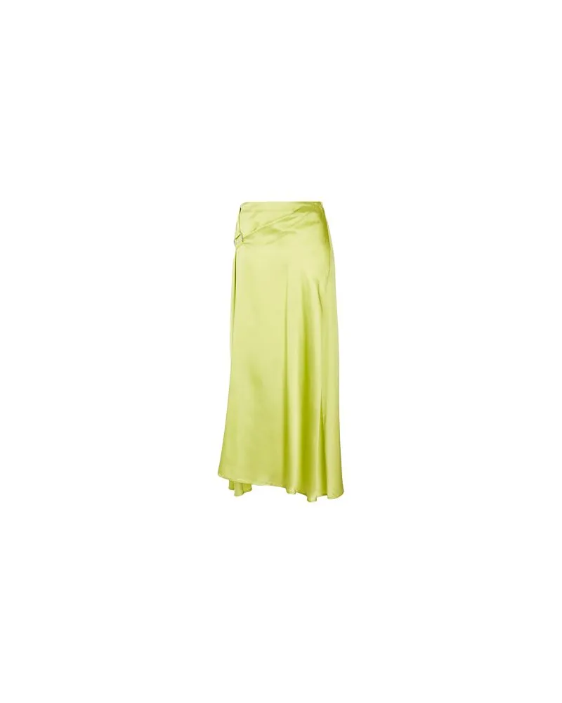 8 by Yoox SILK GATHERED MAXI SKIRT  - HOSEN & RÖCKE - Maxi-Röckeauf YOOX.COM Limettengrün