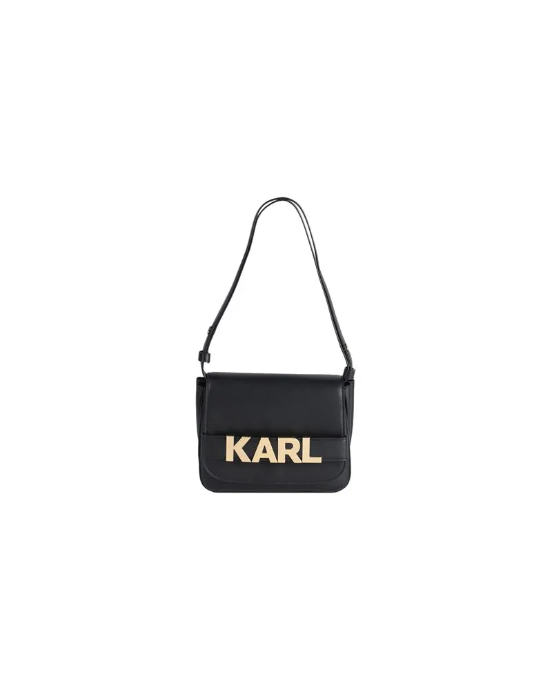 Karl Lagerfeld K/LETTERS FLAP CROSSBODY  - TASCHEN - Handtaschenauf YOOX.COM Schwarz