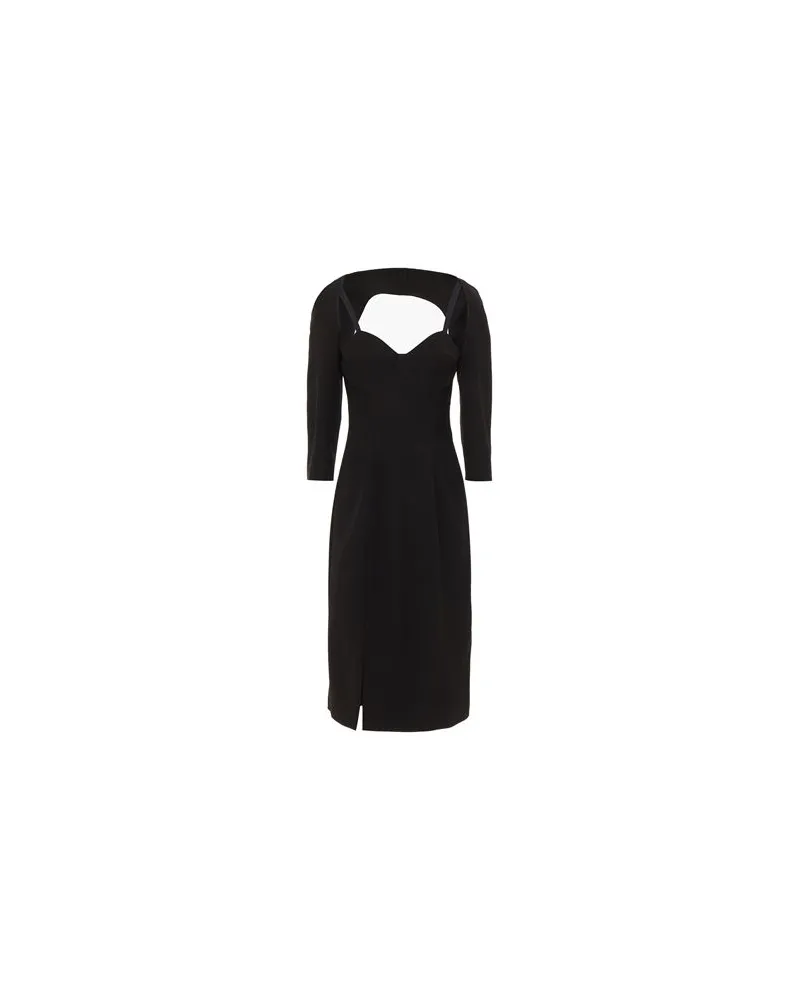 Sara Battaglia KLEIDER - Midi-Kleiderauf YOOX.COM Schwarz