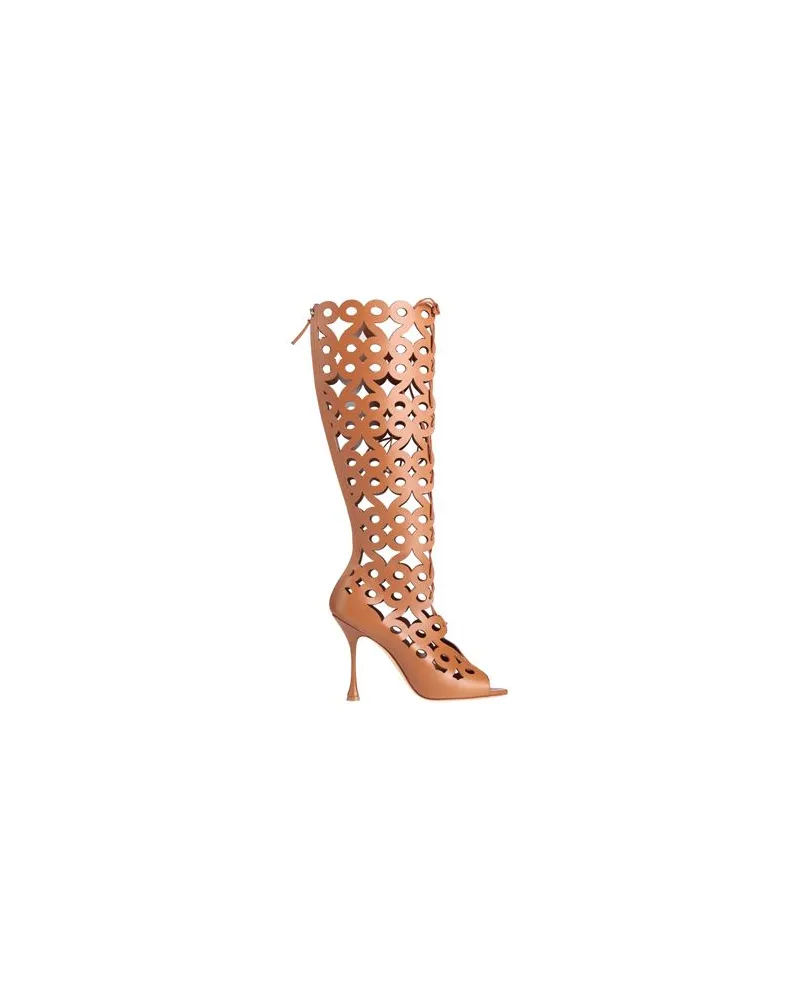 Manolo Blahnik SCHUHE - Stiefelauf YOOX.COM Lederfarben