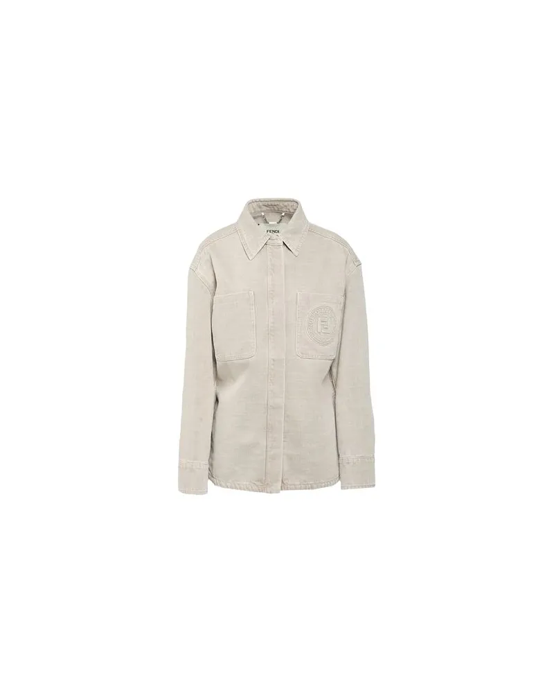 Fendi JACKEN & MÄNTEL - Jeansjacken/Mäntelauf YOOX.COM Hellgrau