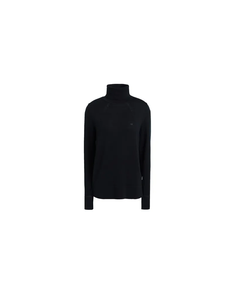 Calvin Klein MERINO ROLL NECK SWEATER  - STRICKWAREN - Rollkragenpulloverauf YOOX.COM Schwarz