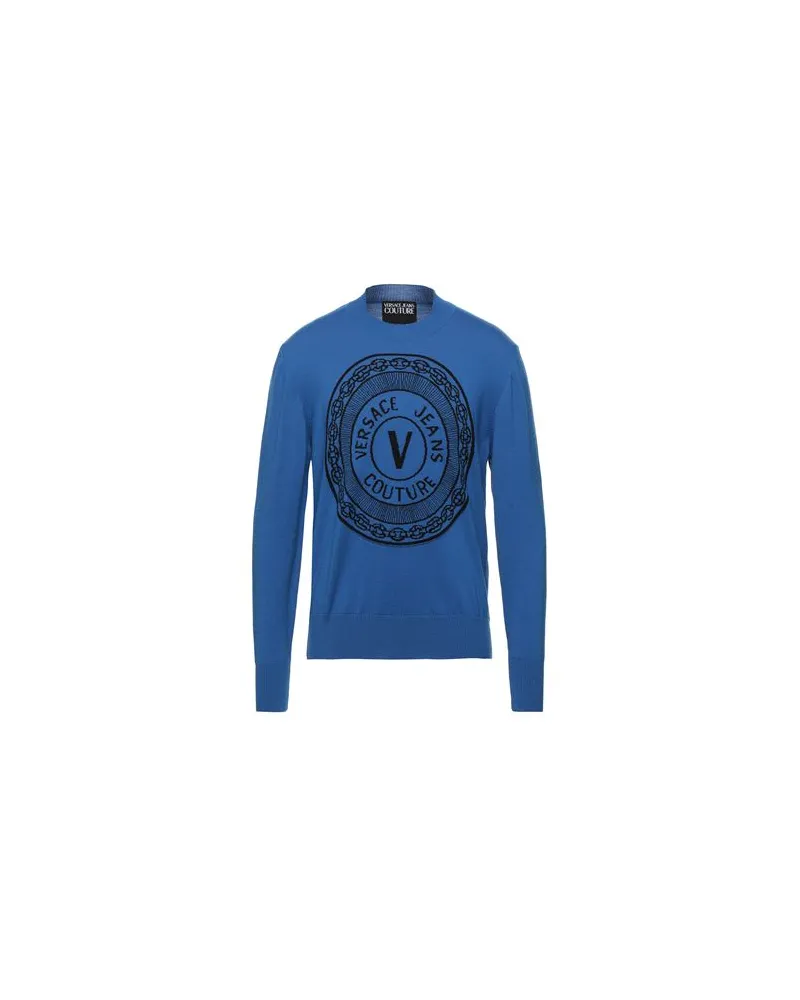 Versace Jeans STRICKWAREN - Pulloverauf YOOX.COM Blau