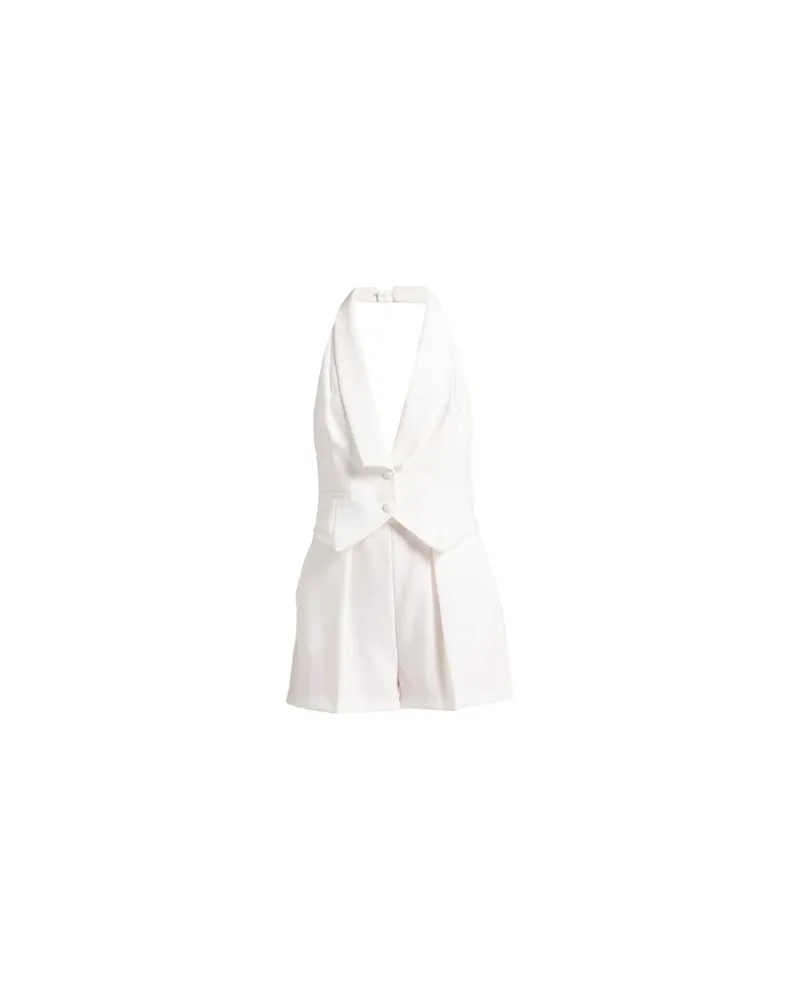 Elisabetta Franchi OVERALLS - Playsuitsauf YOOX.COM Weiß