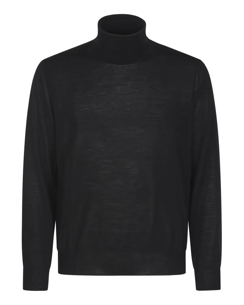 Canali Rollkragenpullover Schwarz