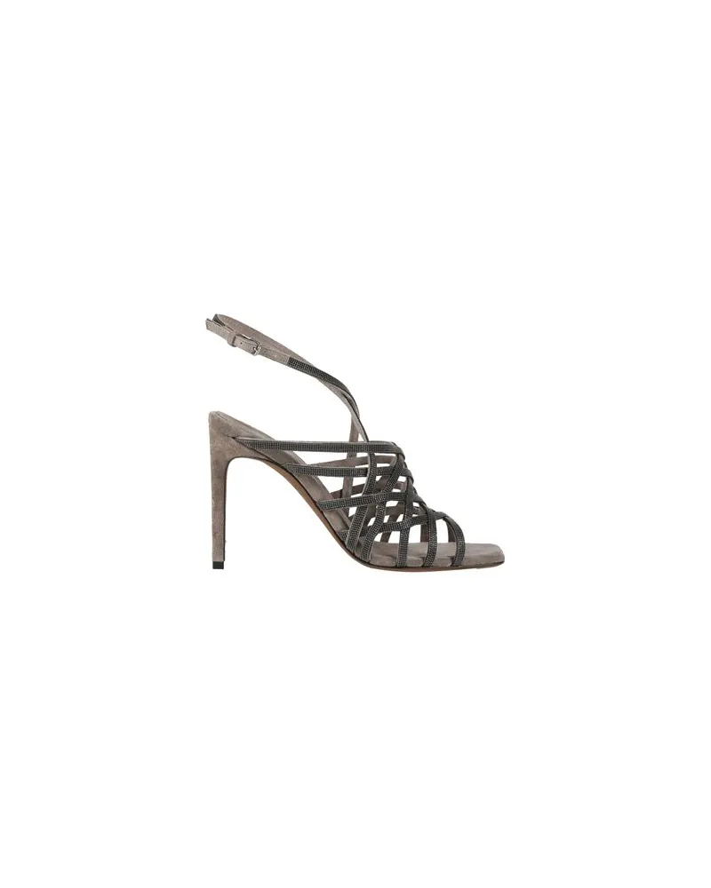Brunello Cucinelli SCHUHE - Sandalenauf YOOX.COM Maulwurfsgrau