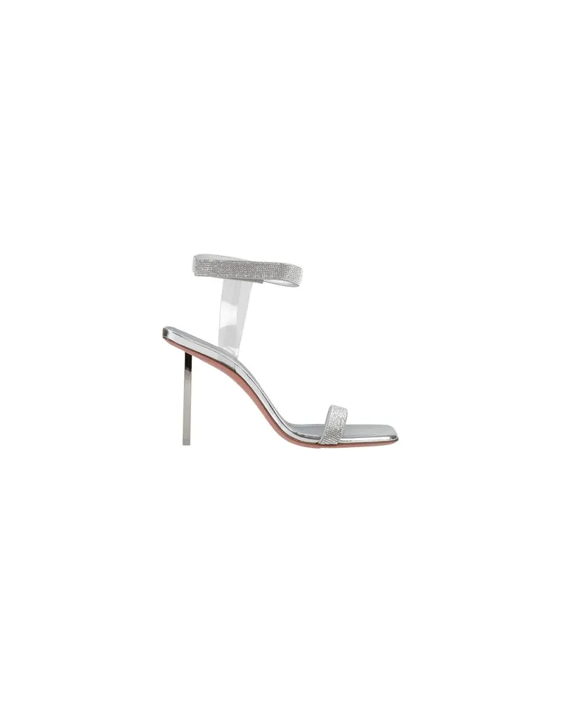 Amina Muaddi SCHUHE - Sandalenauf YOOX.COM Silber