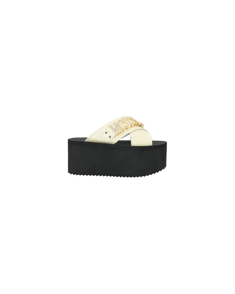 Moschino SCHUHE - Sandalenauf YOOX.COM Pastellgelb