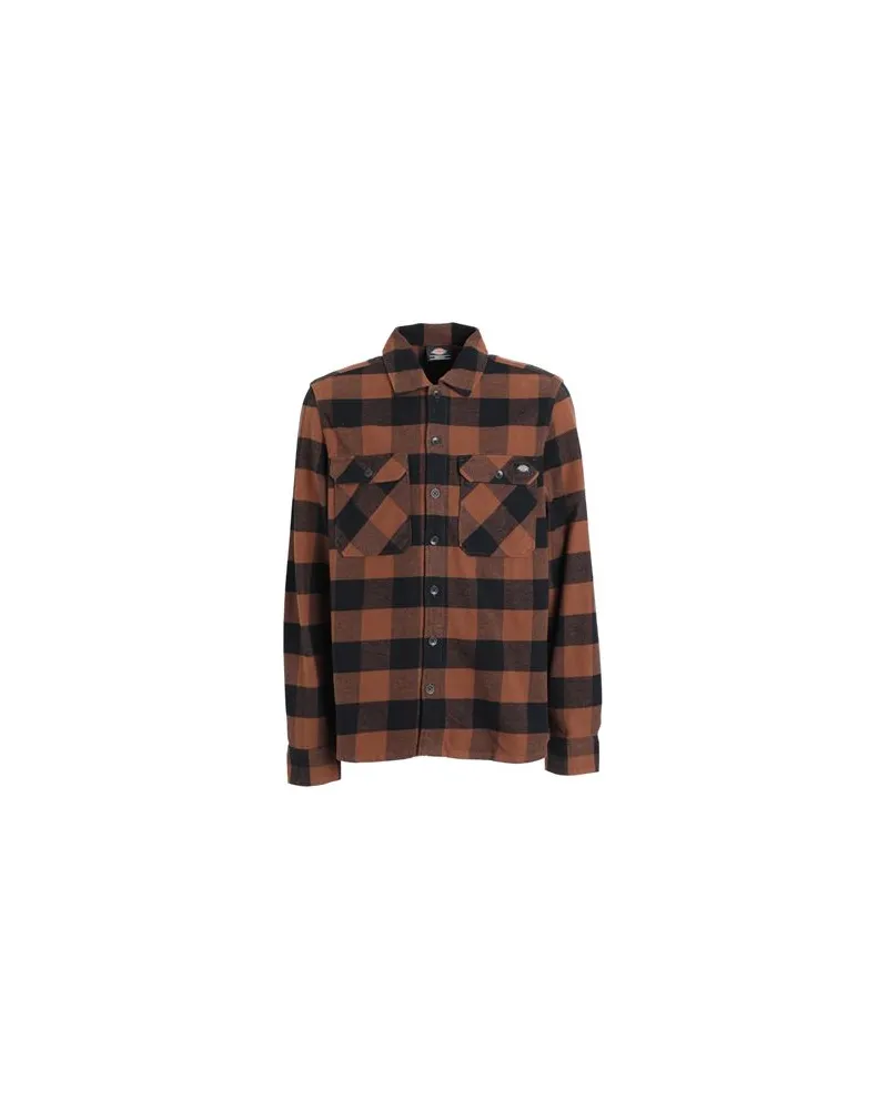 Dickies SACRAMENTO SHIRT  - TOPS - Hemdenauf YOOX.COM Braun
