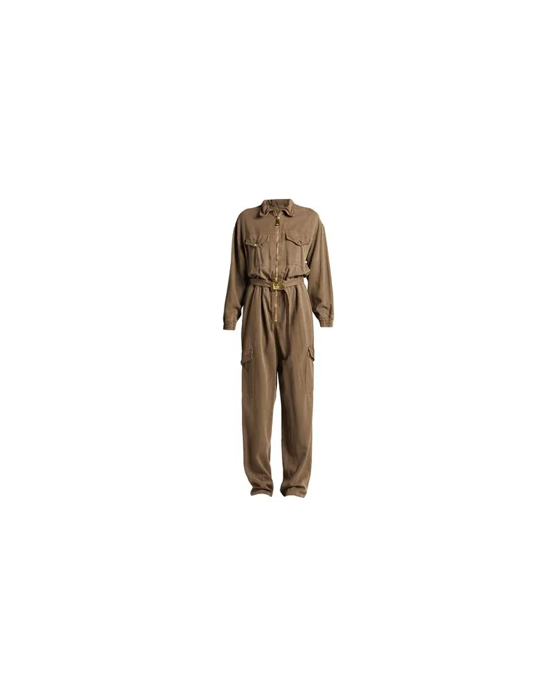 Elisabetta Franchi OVERALLS - Jumpsuitsauf YOOX.COM Khaki