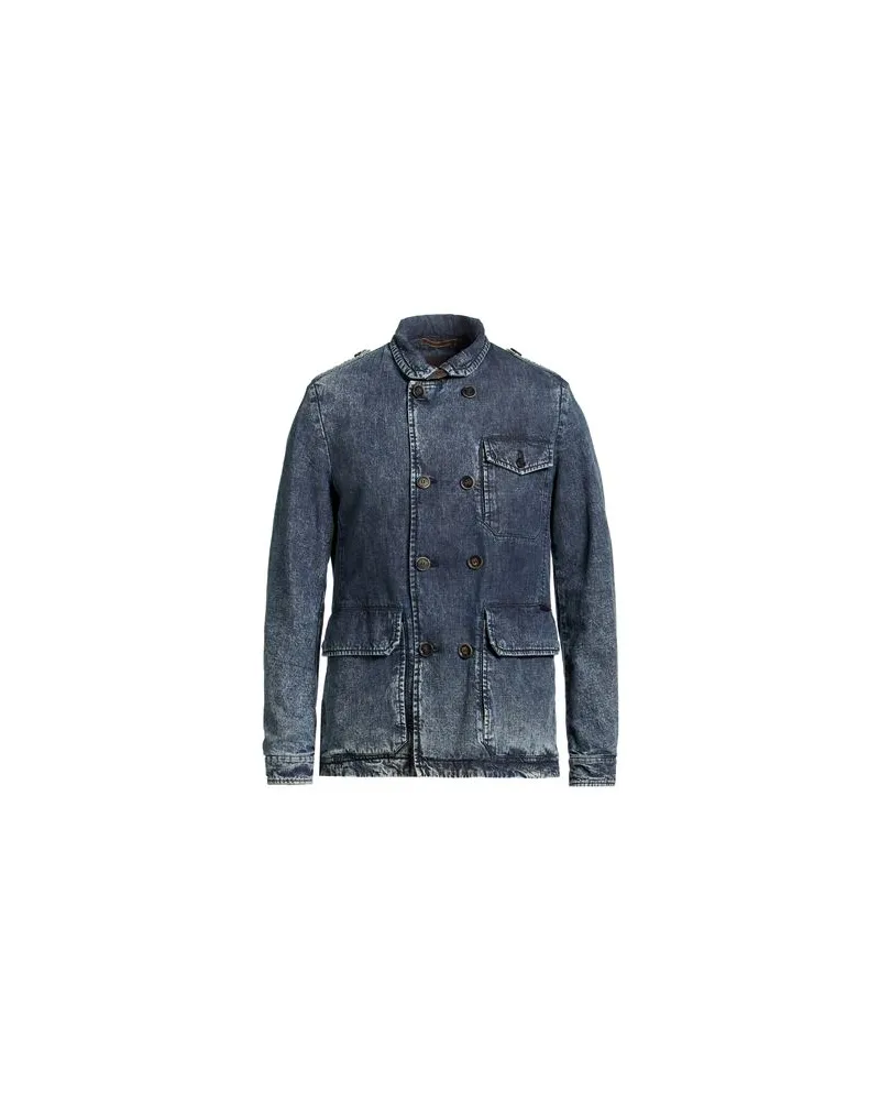 MOORER JACKEN & MÄNTEL - Jeansjacken/Mäntelauf YOOX.COM Blau