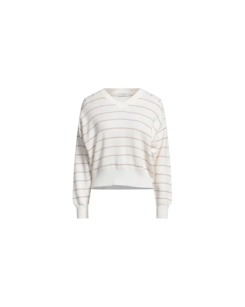 Brunello Cucinelli STRICKWAREN - Pulloverauf YOOX.COM Elfenbein