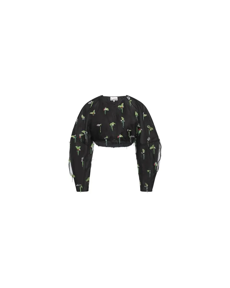 Ganni TOPS - Hemdenauf YOOX.COM Schwarz