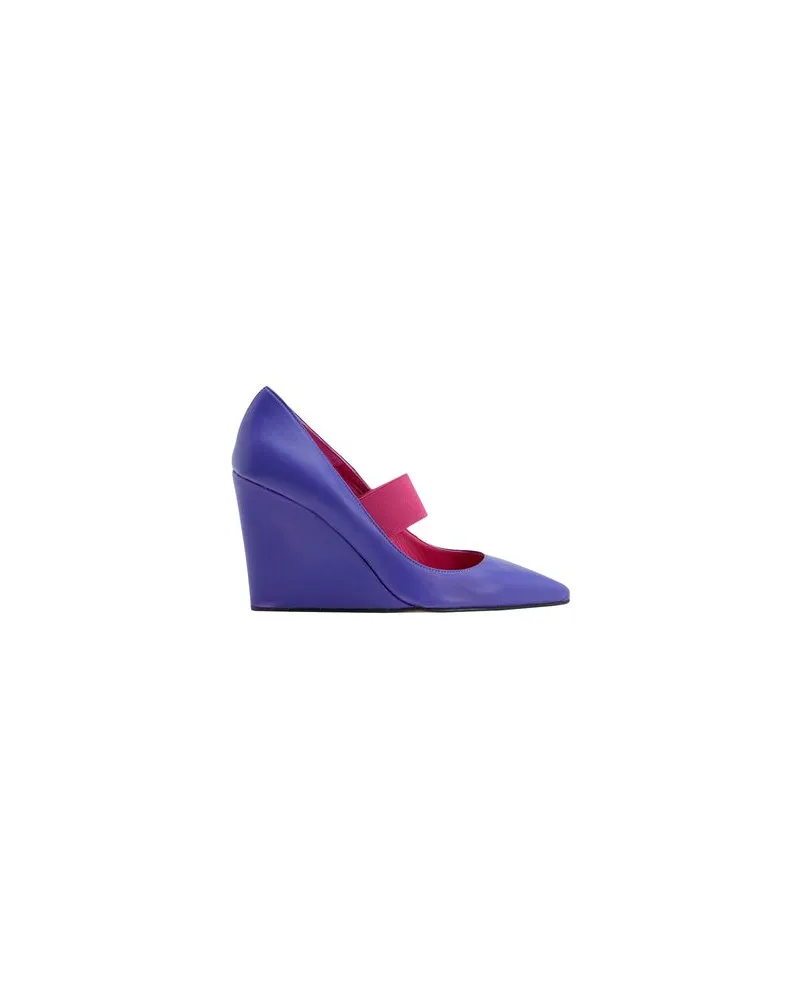 8 by Yoox LEATHER POINTED-TOE PLATFORM PUMPS  - SCHUHE - Pumpsauf YOOX.COM Violett