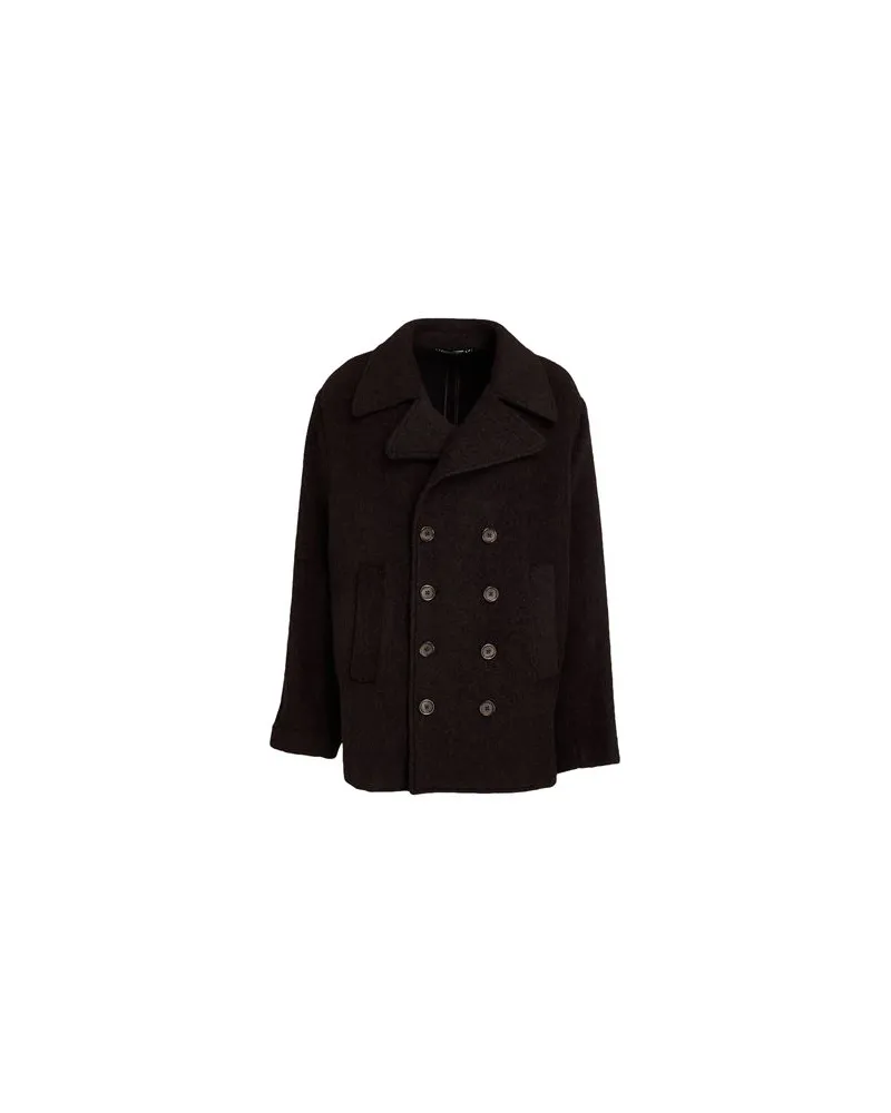 Dolce & Gabbana JACKEN & MÄNTEL - Mäntelauf YOOX.COM Dunkelbraun
