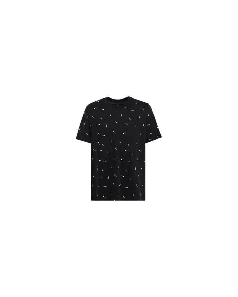 Nike M NSW CLUB TEE AOP  - M NSW CLUB TEE AOP - TOPS - T-shirtsauf YOOX.COM Schwarz