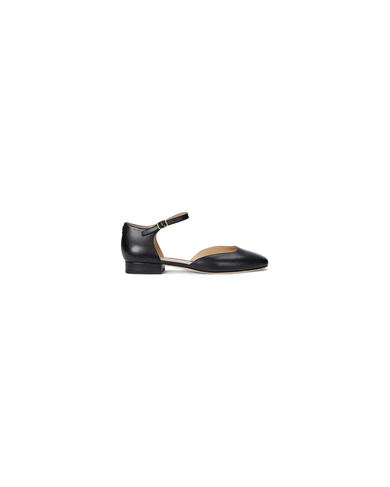Ralph Lauren EMELLIE CALFSKIN MARY JANE  - SCHUHE - Ballerinasauf YOOX.COM Schwarz