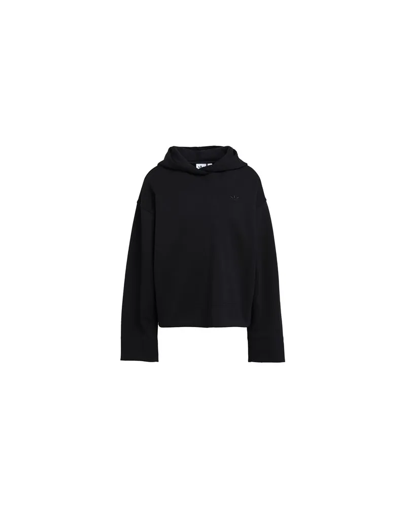 adidas PREMIUM ESSENTIALS SHORT HOODIE  - TOPS - Sweatshirtsauf YOOX.COM Schwarz