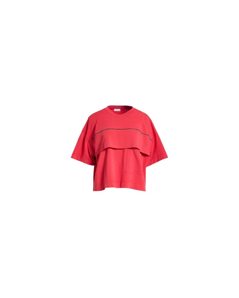 Brunello Cucinelli TOPS - T-shirtsauf YOOX.COM Ziegelrot
