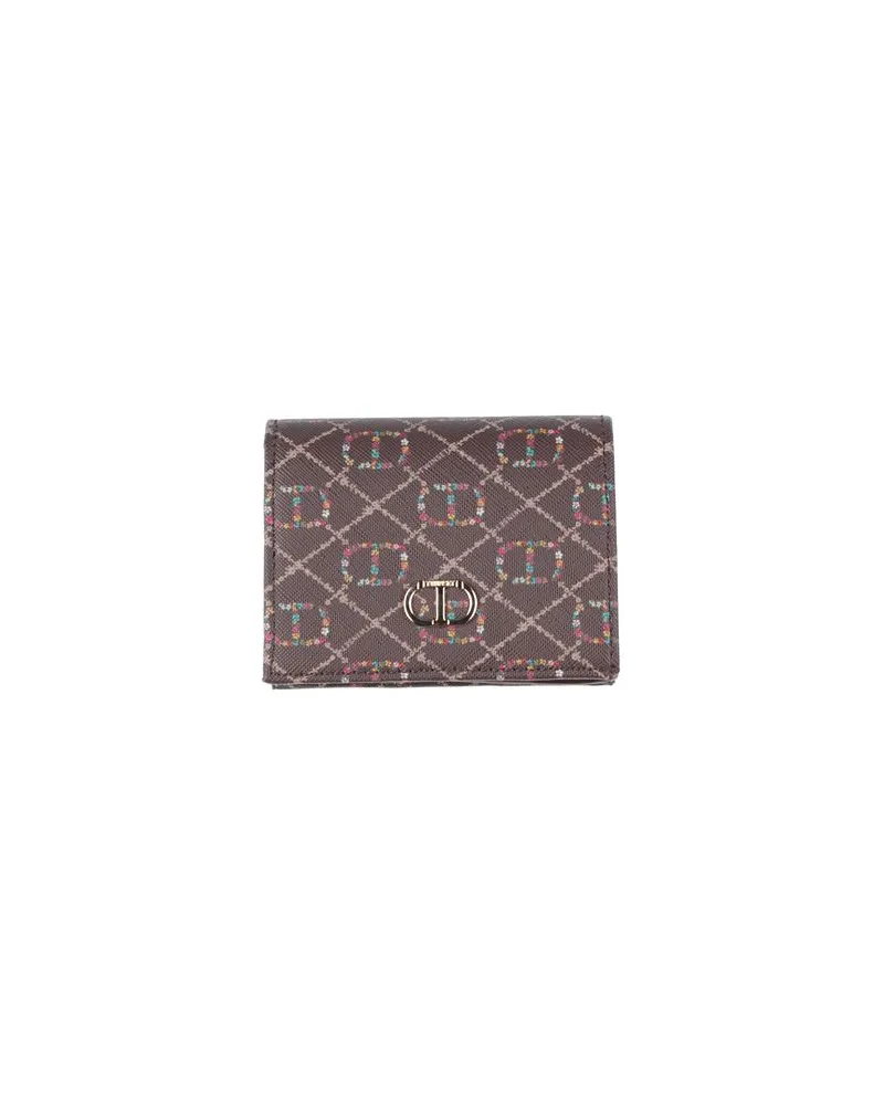 Twin-Set Kleinlederwaren - Brieftaschenauf YOOX.COM Schokobraun