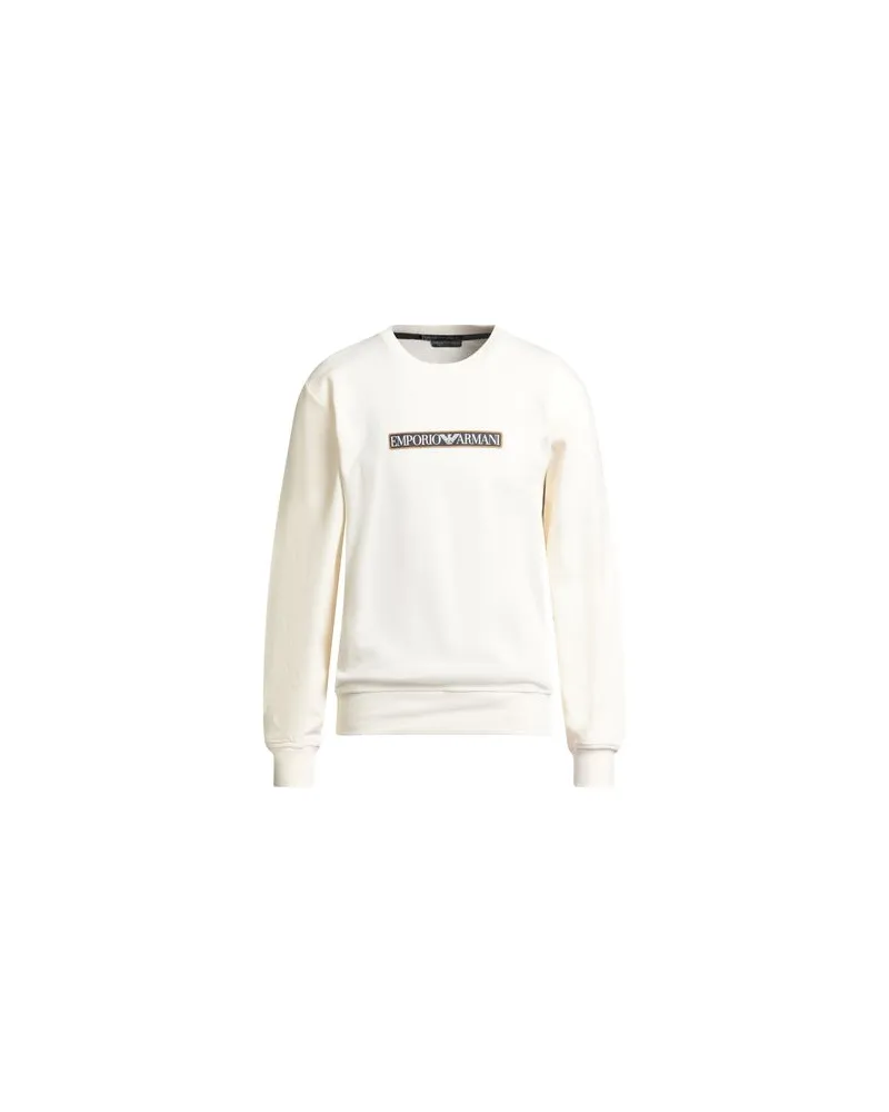 Emporio Armani UNDERWEAR - TOPS - Sweatshirtsauf YOOX.COM Cremeweiß