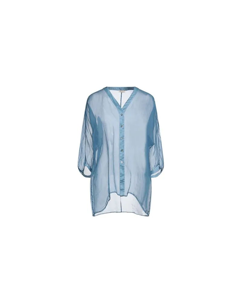 Her Shirt Her Dress TOPS - Hemdenauf YOOX.COM Blaugrau