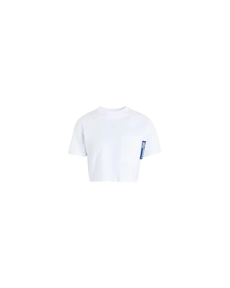 Karl Lagerfeld KLJ CROPPED DARTED SSLV TEE  - TOPS - T-shirtsauf YOOX.COM Weiß