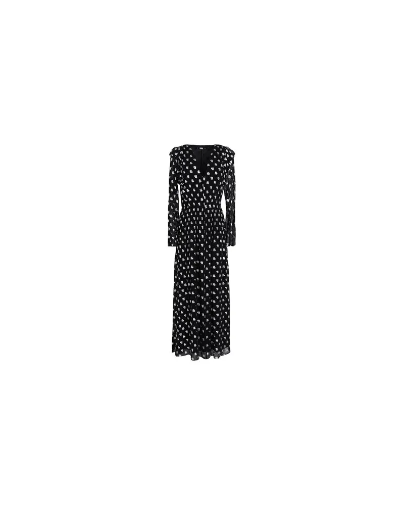Karl Lagerfeld METALLIC MONOGRAM DRESS  - KLEIDER - Maxi-Kleiderauf YOOX.COM Schwarz