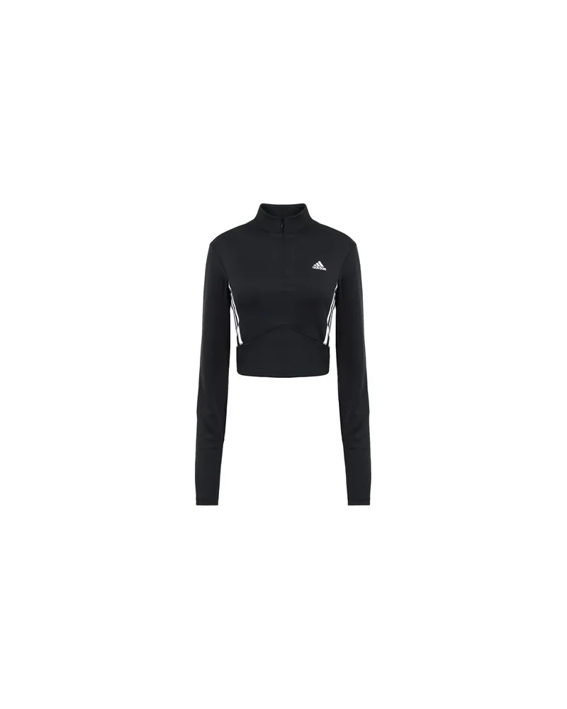 adidas CROP LONGSLEEVE - TOPS - T-shirtsauf YOOX.COM Schwarz