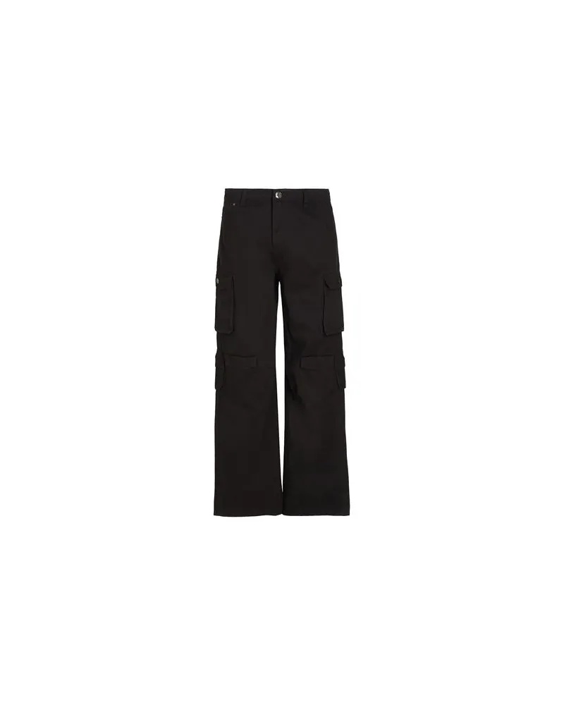 8 by Yoox COTTON WIDE LEG CARGO PANTS  - HOSEN & RÖCKE - Hosenauf YOOX.COM Schwarz