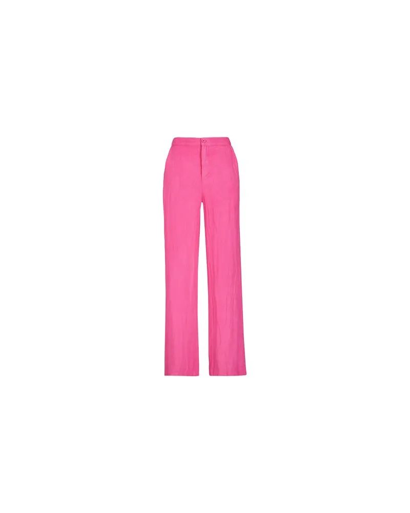 8 by Yoox LINEN HIGH-WAIST WIDE LEG PANTS  - HOSEN & RÖCKE - Hosenauf YOOX.COM Fuchsia