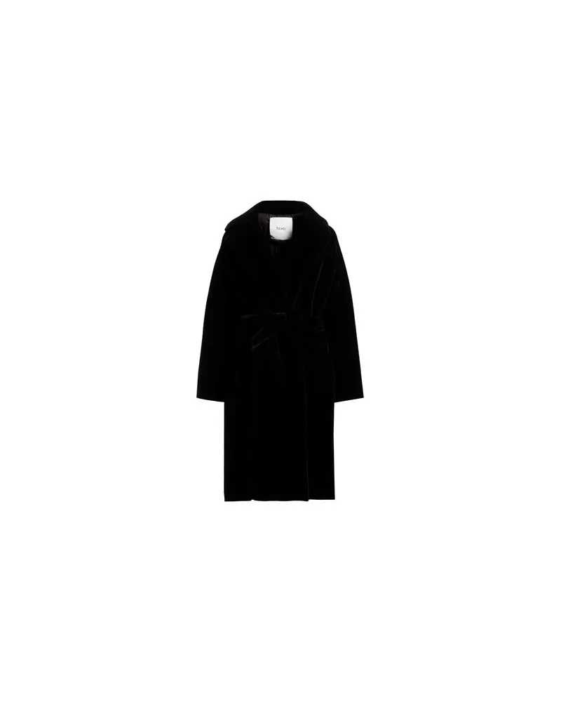 Hevò JACKEN & MÄNTEL - Mäntelauf YOOX.COM Schwarz