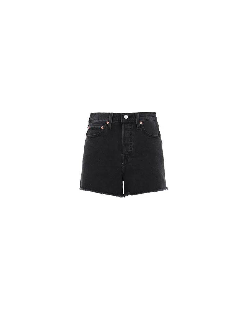 Levi's RIBCAGE DENIM SHORTS  - HOSEN & RÖCKE - Jeansshortsauf YOOX.COM Schwarz