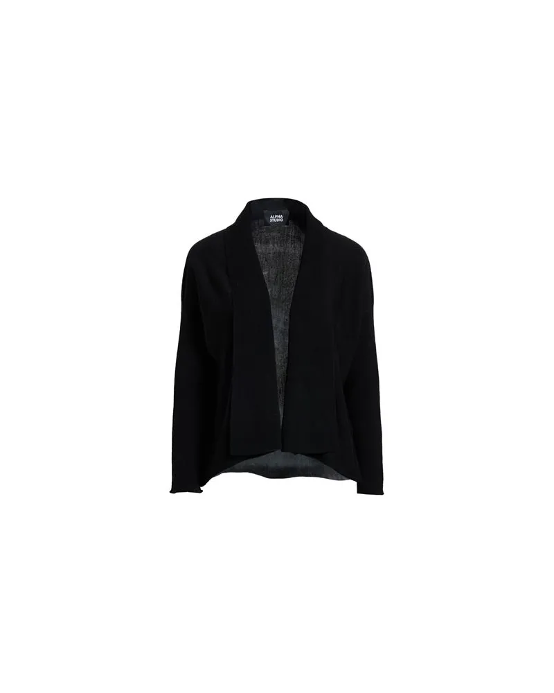 Alpha Studio STRICKWAREN - Strickjackenauf YOOX.COM Schwarz