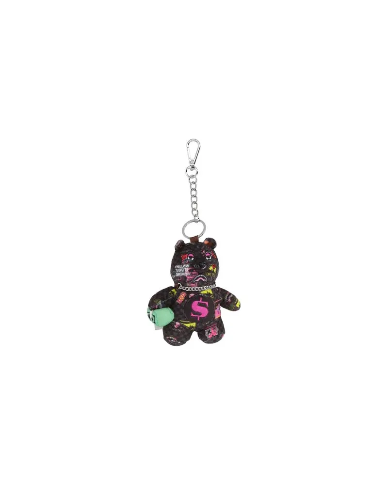 Sprayground GLOBAL MOGUL CYBER PUNK BEAR KEYCHAIN - Kleinlederwaren - Schlüsselanhängerauf YOOX.COM Braungrau